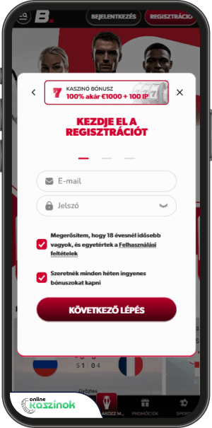 betista casino regisztrációs folyamat